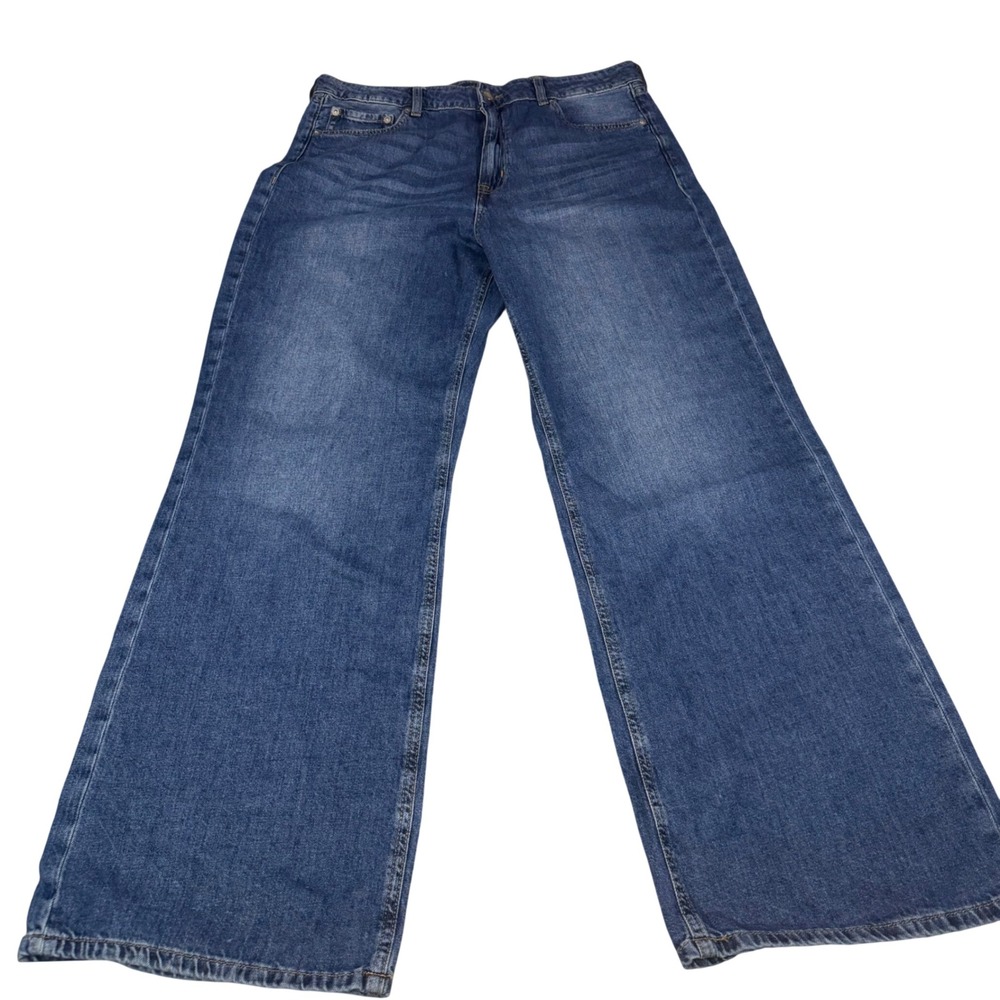 Aeropostale Womens High Rise Wide Leg Jeans Dark Wash Size 14 156917 New